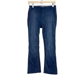 Free People We The Free Women's‎ Size 28 Pull On Blue Denim Crop Boot Cut Jeans